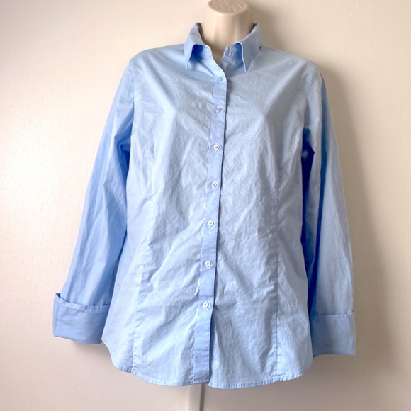 Esabel.C Women’s Button Down Blouse Long sleeve Cotton Stretch Size M - Picture 9 of 10